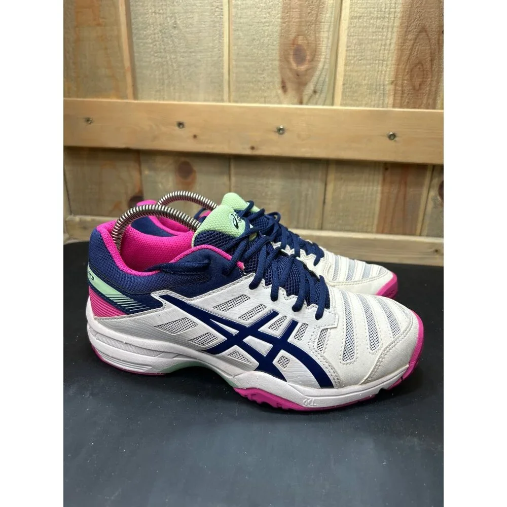 Asics Gel-Solution Slam 3 Women’s Tennis Shoes Size 7 White/Navy/Pink/Mint